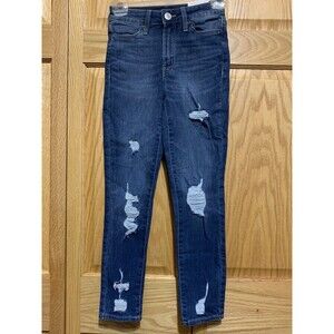 Kohls SO Women’s Crop Jegging Distressed Jeans Jegging High-Rise Size 0 / 24" W